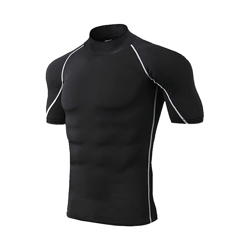 Compression T Shirt Men Quick Dry Short Sleeve Casual Summer T-Shirt Fitness Training Running Shirt Tight Tops Tee Men Rashgard