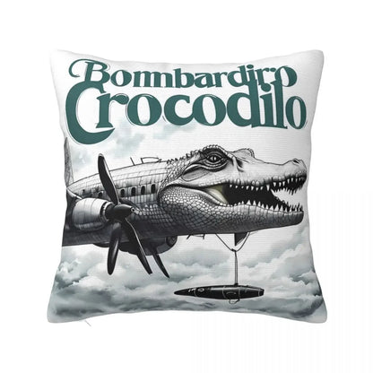 Brainrot Meme Italian Brain Rot Tung Tung Tung Sahu  Pillow Case Cushion Polyester Pillow Cover Morden For Sofa Car Home Decor