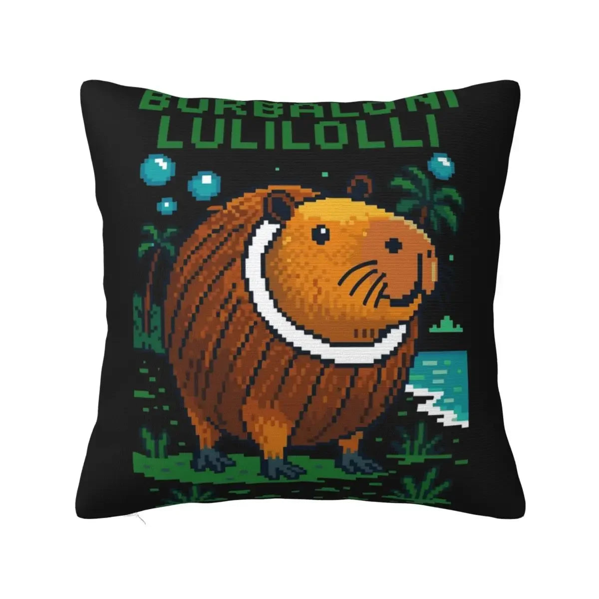 Brainrot Meme Italian Brain Rot Tung Tung Tung Sahu  Pillow Case Cushion Polyester Pillow Cover Morden For Sofa Car Home Decor