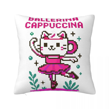 Brainrot Meme Italian Brain Rot Tung Tung Tung Sahu  Pillow Case Cushion Polyester Pillow Cover Morden For Sofa Car Home Decor
