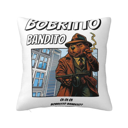 Brainrot Meme Italian Brain Rot Tung Tung Tung Sahu  Pillow Case Cushion Polyester Pillow Cover Morden For Sofa Car Home Decor
