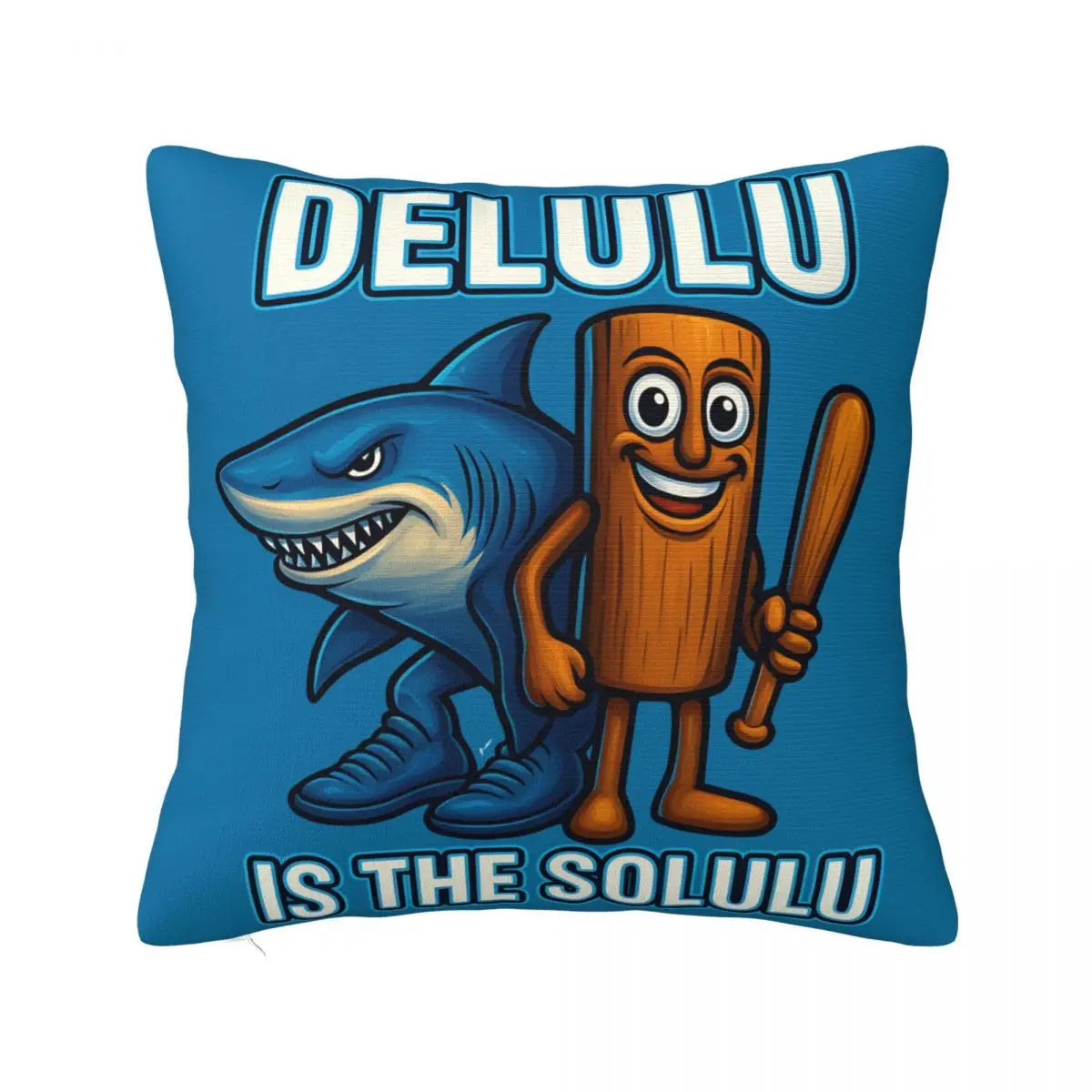 Brainrot Meme Italian Brain Rot Tung Tung Tung Sahu  Pillow Case Cushion Polyester Pillow Cover Morden For Sofa Car Home Decor
