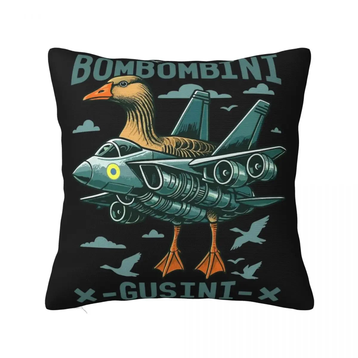Brainrot Meme Italian Brain Rot Tung Tung Tung Sahu  Pillow Case Cushion Polyester Pillow Cover Morden For Sofa Car Home Decor