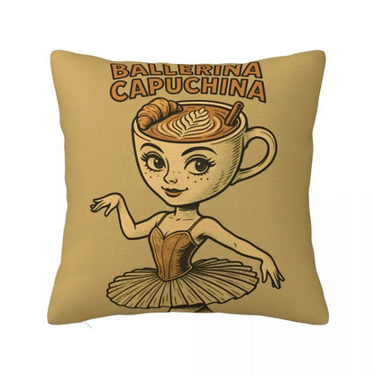 Brainrot Meme Italian Brain Rot Tung Tung Tung Sahu  Pillow Case Cushion Polyester Pillow Cover Morden For Sofa Car Home Decor