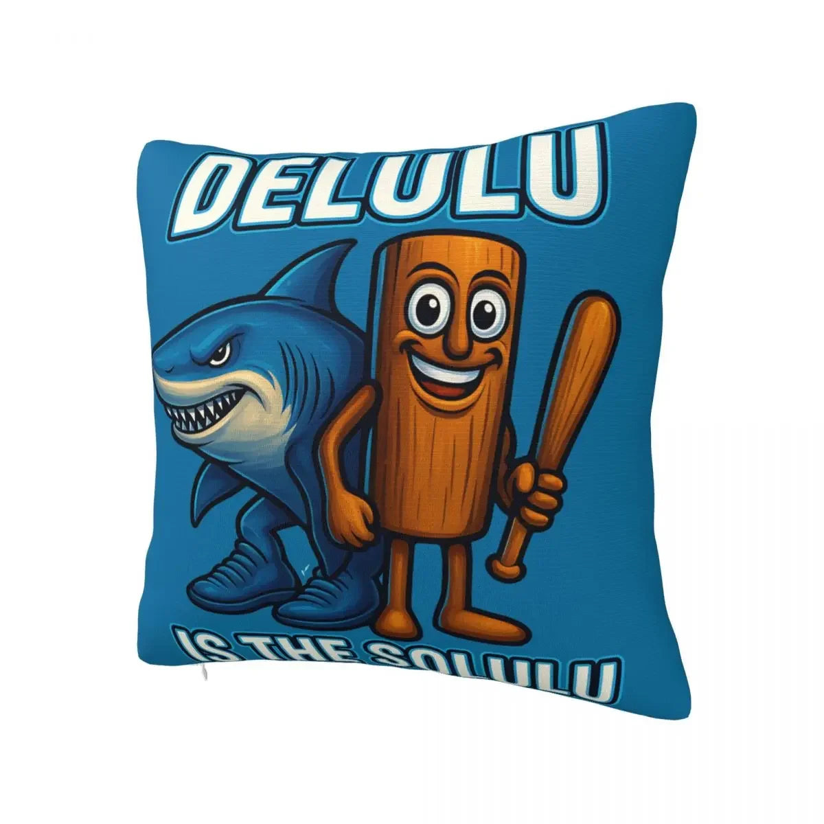 Brainrot Meme Italian Brain Rot Tung Tung Tung Sahu  Pillow Case Cushion Polyester Pillow Cover Morden For Sofa Car Home Decor