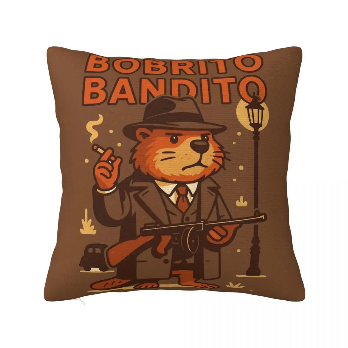 Brainrot Meme Italian Brain Rot Tung Tung Tung Sahu  Pillow Case Cushion Polyester Pillow Cover Morden For Sofa Car Home Decor