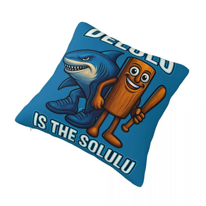 Brainrot Meme Italian Brain Rot Tung Tung Tung Sahu  Pillow Case Cushion Polyester Pillow Cover Morden For Sofa Car Home Decor