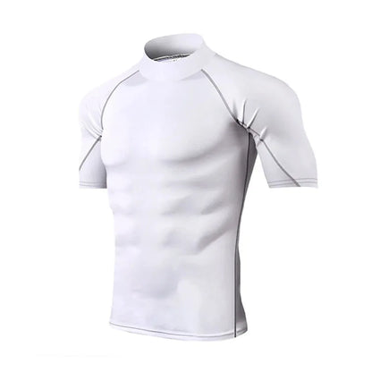 Compression T Shirt Men Quick Dry Short Sleeve Casual Summer T-Shirt Fitness Training Running Shirt Tight Tops Tee Men Rashgard