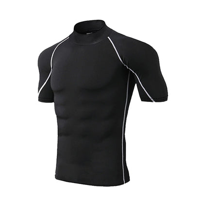Compression T Shirt Men Quick Dry Short Sleeve Casual Summer T-Shirt Fitness Training Running Shirt Tight Tops Tee Men Rashgard